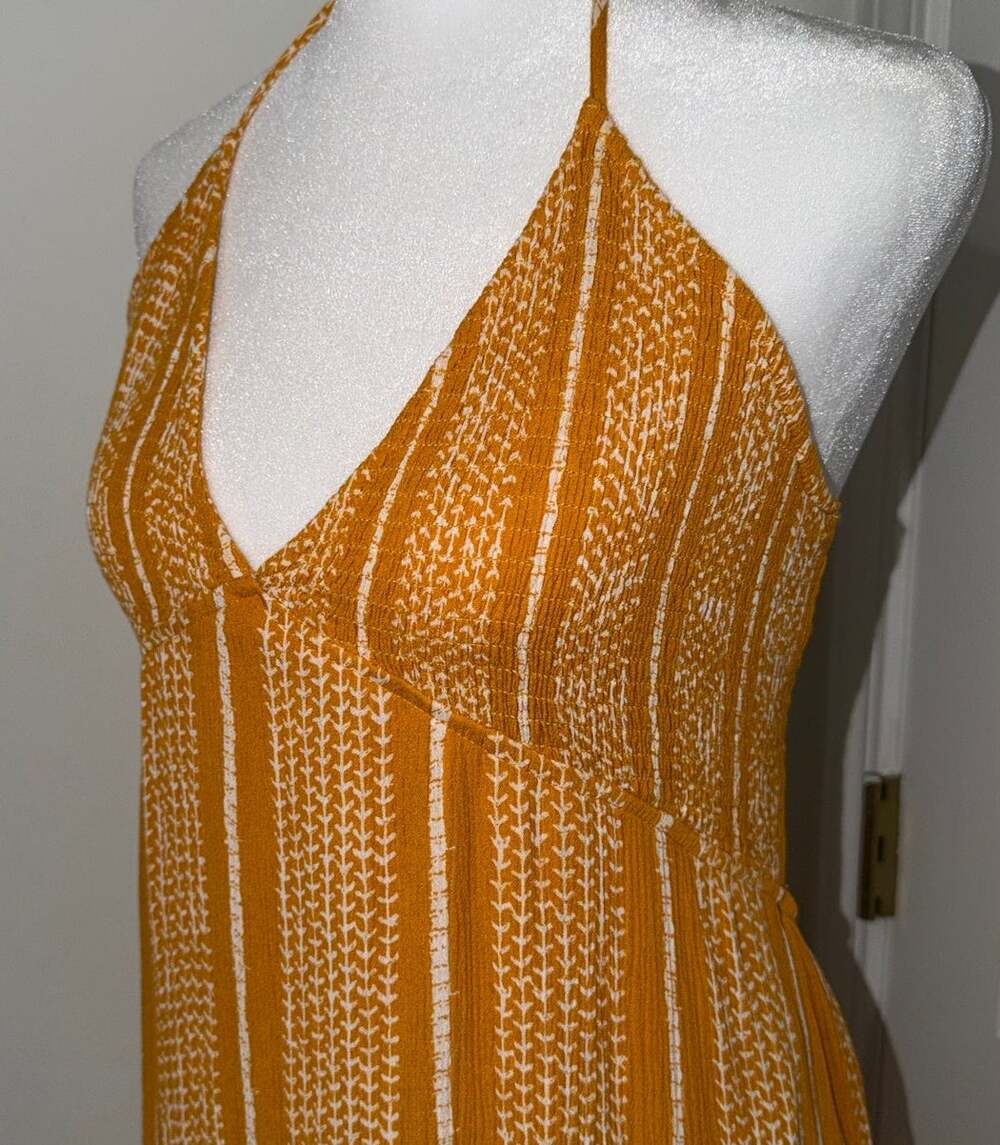 Dress Day Mustard Yellow Halter Maxi Dress